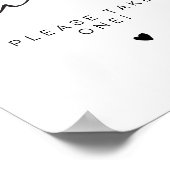 Poster ADELLA Minimale S'il vous plaît prendre un Mariage (Coin)