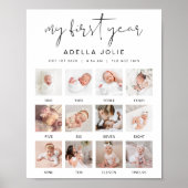 Poster ADELLA Minimaliste Boho première année photo Jalon (Devant)