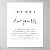 Poster ADELLA Minimaliste Moderne Late Night Diapers Jeu  (Devant)