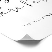 Poster ADELLA Minimaliste Souhaite Que Vous Étiez Signé (Coin)