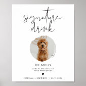 Poster ADELLA Modern Minimal 1 Photo Pet Signature Boire (Devant)