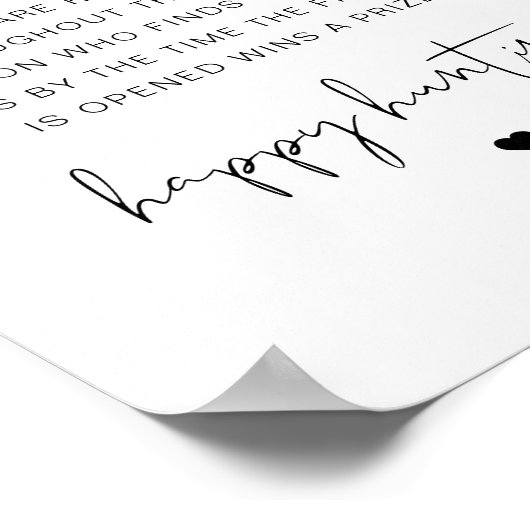 Poster ADELLA Modern Ring Chasse Fête des mariées Jeu (Coin)