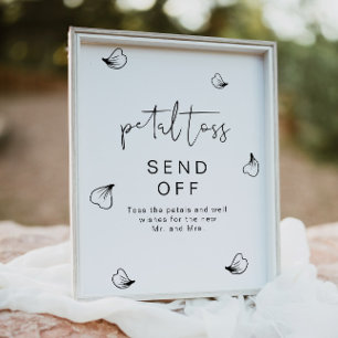 Poster ADELLA Moderne Boho Mariage Petal Toss Envoyer