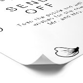 Poster ADELLA Moderne Boho Mariage Petal Toss Envoyer (Coin)