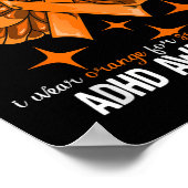 Poster Adhd Cadeau Uni-kids Adhd Sensibilisation - Noir, (Coin)