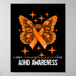Poster Adhd Cadeau Uni-kids Adhd Sensibilisation - Noir,