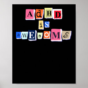 Poster Adhd Est Magnifique Une Citation Drôle Célébrant A