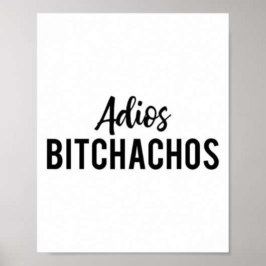 Poster Adios Achos Funny Cinco De Mayo Party Fiesta Cadea (Devant)