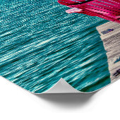 Poster Adirondack Chaises De Plage Rustique Turquoise Pro (Coin)