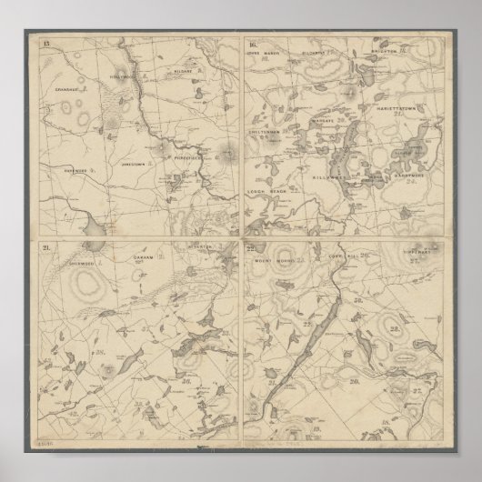 Poster Adirondack Lake Region Wall Art (Devant)