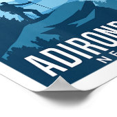 Poster Adirondack Mountain Escalade Randonnée Montagnard (Coin)