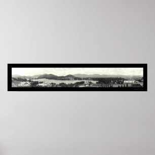 Poster Adirondack Mountains & Lake Placid 1912