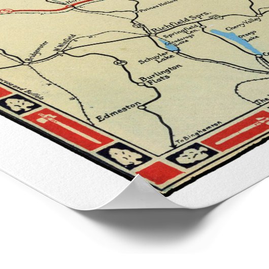 Poster Adirondacks vintages - 1929 (Coin)