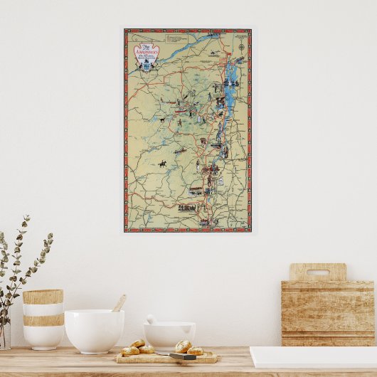 Poster Adirondacks vintages - 1929 (Cuisine)