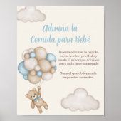 Poster Adivina la comida para Bebé Baby shower Garçon (Devant)