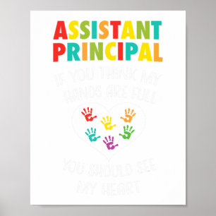 Poster Adjoint principal Cute enseignant Appréciation Cad