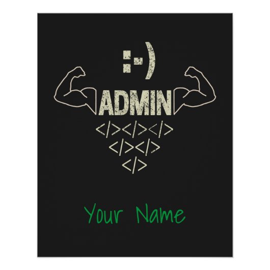 Poster Administrateur Administrateur IT Sysadmin Informat (Devant)