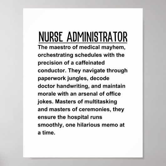 Poster Administrateur infirmier (Devant)