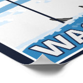 Poster Admirant skieur - Mount Baker, Washington (Coin)