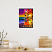 Poster Admirer le coucher du soleil (Cuisine)