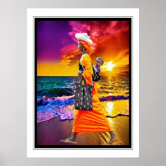 Poster Admirer le coucher du soleil (Devant)