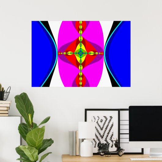 Poster ADN - Art fractal (Bureau à domicile)