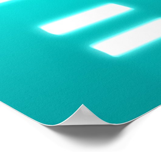 Poster ADN Code génétique Cyan Blue (Coin)