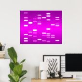 Poster ADN Code génétique Pink Magenta (Bureau à domicile)