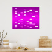 Poster ADN Code génétique Pink Magenta (Cuisine)