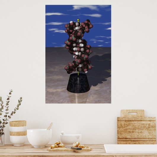 Poster ADN sur un socle (Cuisine)
