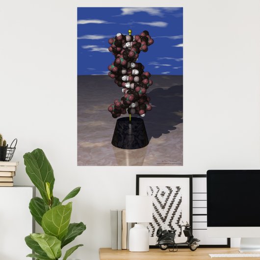 Poster ADN sur un socle (Bureau à domicile)