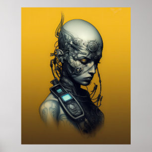 Poster Ado Cool Cyborg Girl