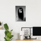 Poster Adobe Doorway Architecture Photographie noir et bl (Bureau à domicile)