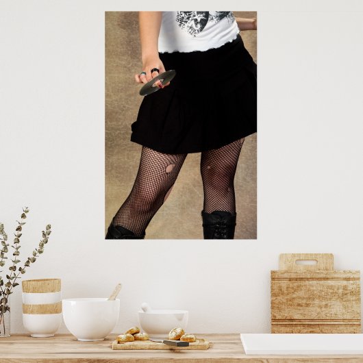 Poster Adolescent tenant un CD (Cuisine)