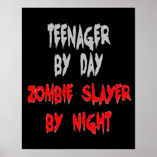 Poster Adolescent Zombie Slayer (Devant)