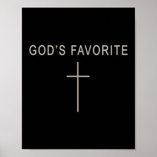 Poster Adolescente Dieu Préféré Christianisme Minimaliste