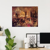 Poster Adolph von Menzel Cène au bal (Bureau à domicile)