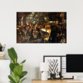 Poster Adolph von Menzel Iron Rolling Mill (Bureau à domicile)
