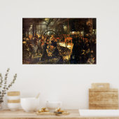 Poster Adolph von Menzel Iron Rolling Mill (Cuisine)