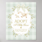 Poster Adopt a Silly Goose Gender Neutral 1st Birthday (Devant)
