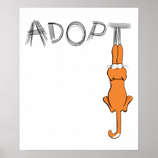 Poster Adopt Cats Rusty™ Pet Adoption (Devant)
