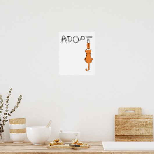 Poster Adopt Cats Rusty™ Pet Adoption (Cuisine)