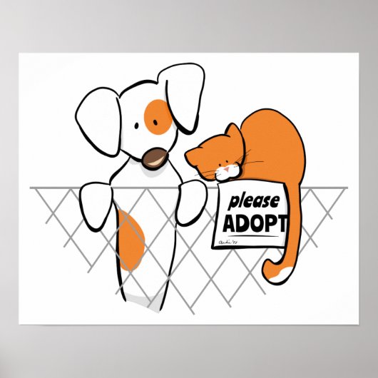Poster Adopt Pets Patch & Rusty™ (Devant)