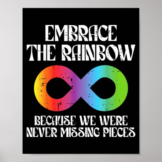Poster Adopter la sensibilisation à l'infini de l'autisme (Devant)