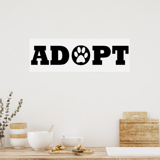 Poster Adopter les animaux (Cuisine)