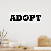 Poster Adopter les animaux (Cuisine)