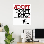 Poster Adopter Ne pas Acheter (Bureau à domicile)