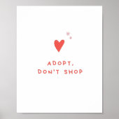 Poster Adopter ne pas faire de shopping (Devant)