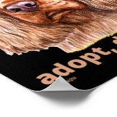Poster ADOPTER, NE PAS SHOP (Anglais Cocker Spaniel) (Coin)