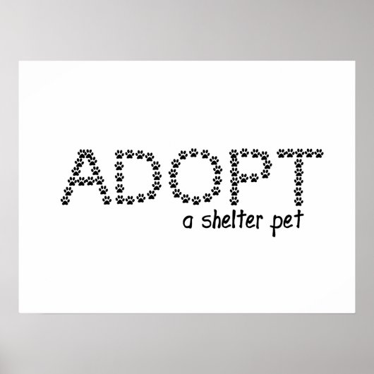 Poster Adopter un Abri pour animaux de compagnie (Devant)